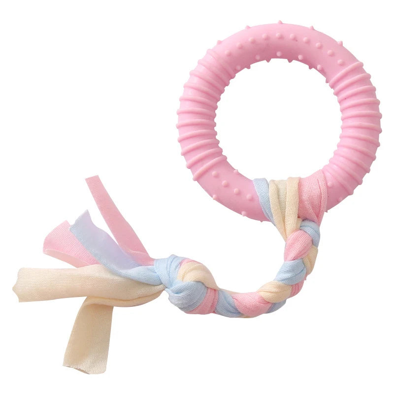 TPR Knot Chew Toy for Small Dogs – Bite-Resistant Molar & Training Toy