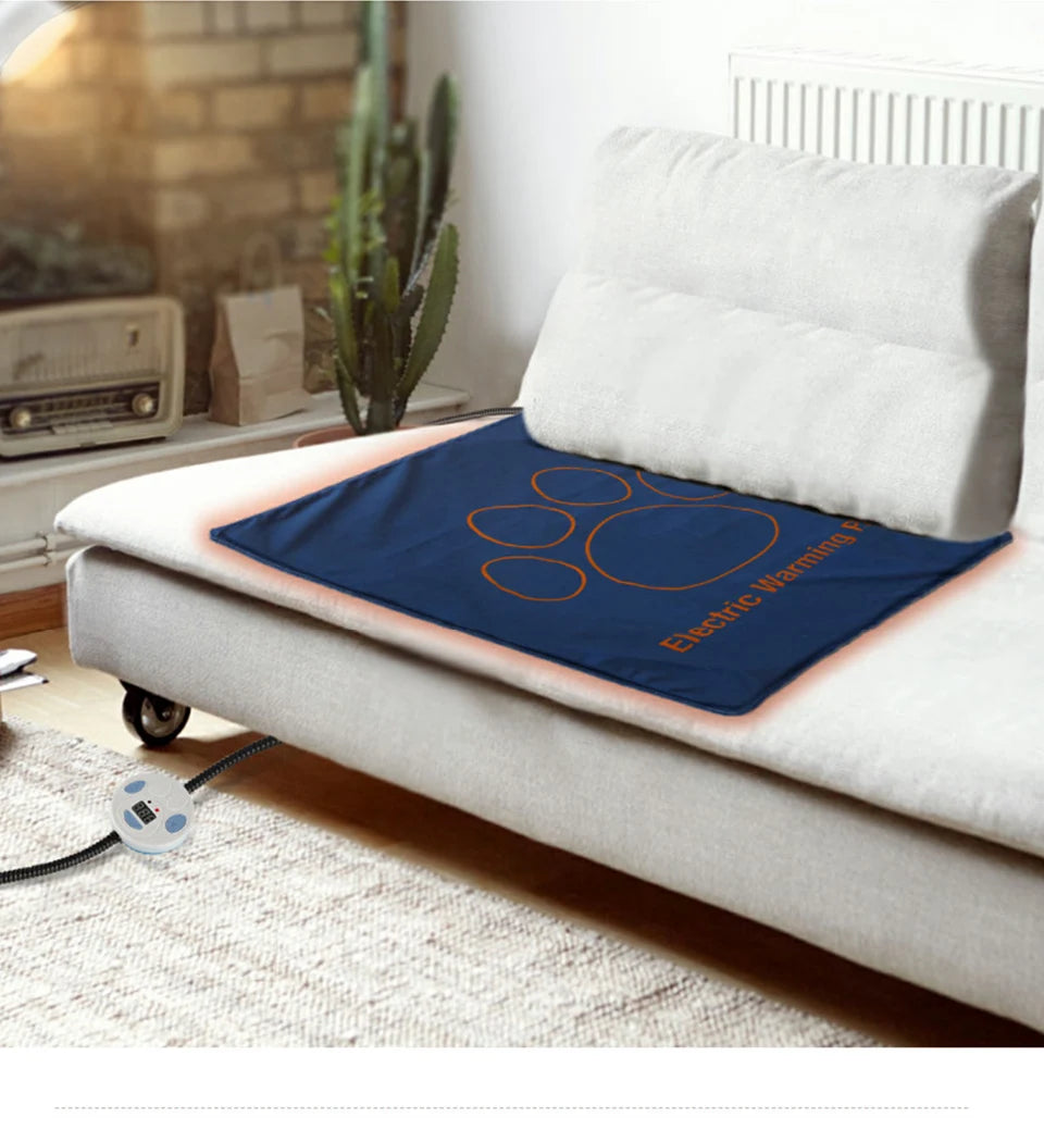 Waterproof Electric Pet Heating Pad – Adjustable Temperature Winter Warmer Blanket for Dogs & Cats