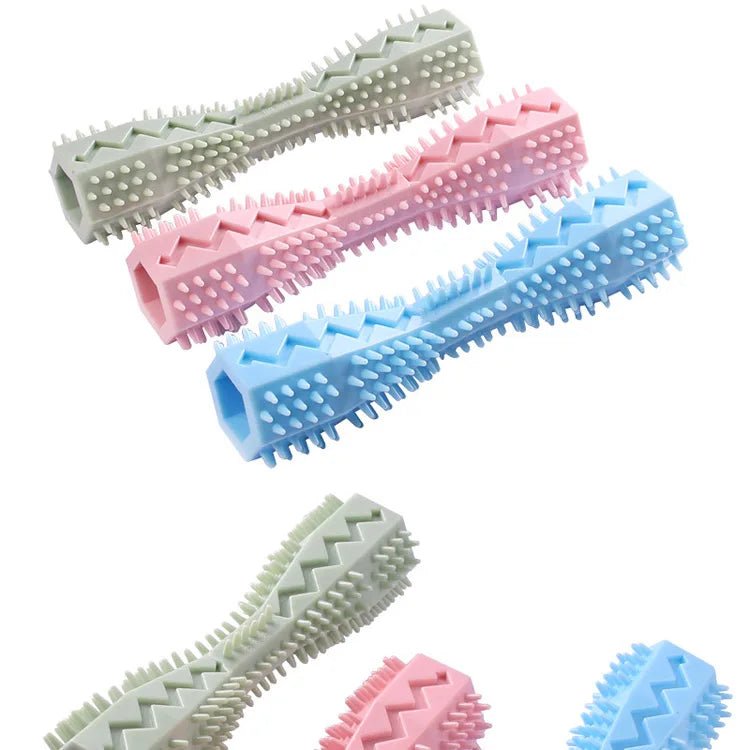 Dog Toothbrush Chew Toy 🐾 Durable Soft Rubber Stick for Teeth Cleaning