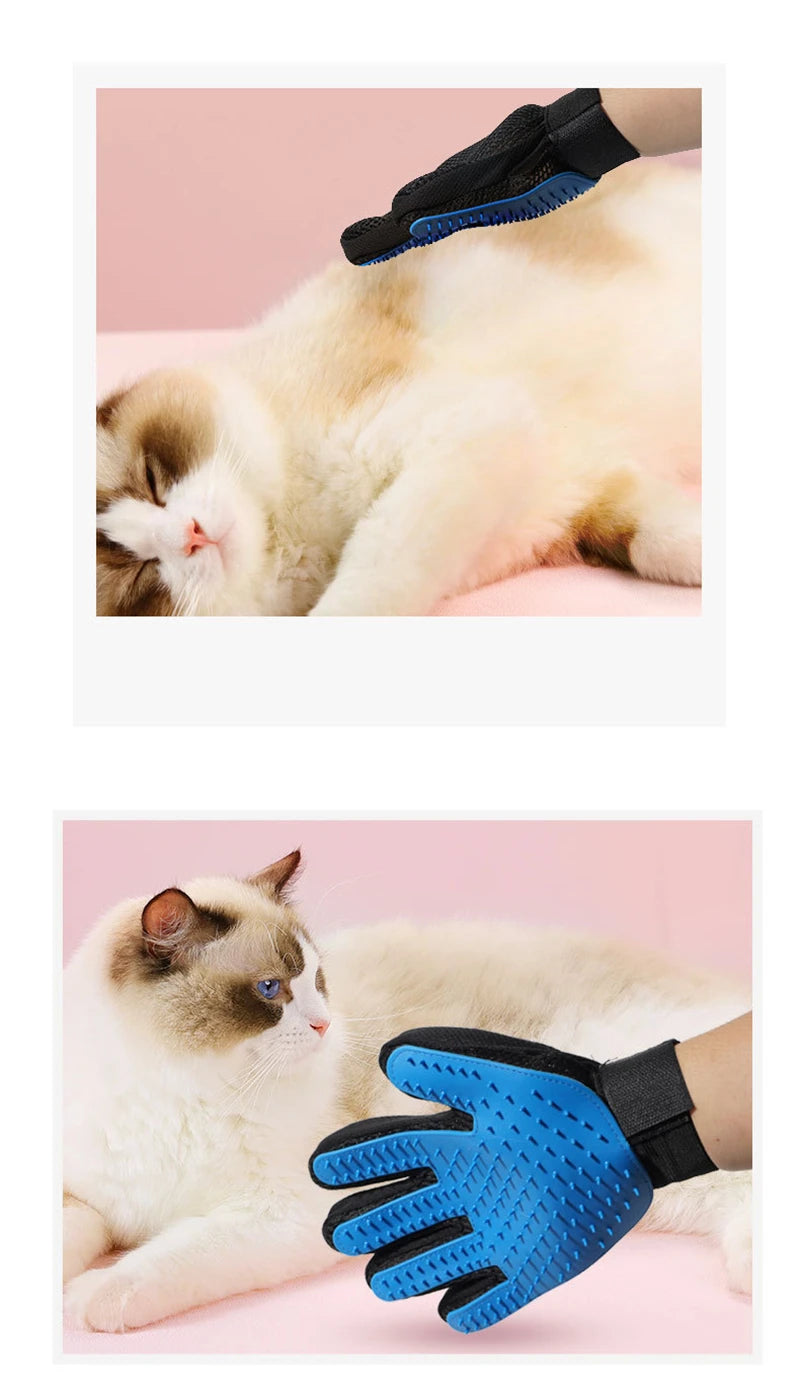 Pet Grooming Glove – Deshedding & Bath Brush Glove for Cats and Dogs