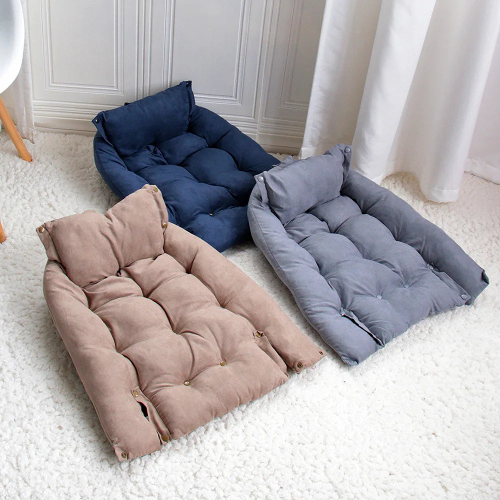 3-in-1 Multifunctional Dog & Cat Bed Mat – Convertible Pet Sofa, Sleeping Nest & Cushion for Winter