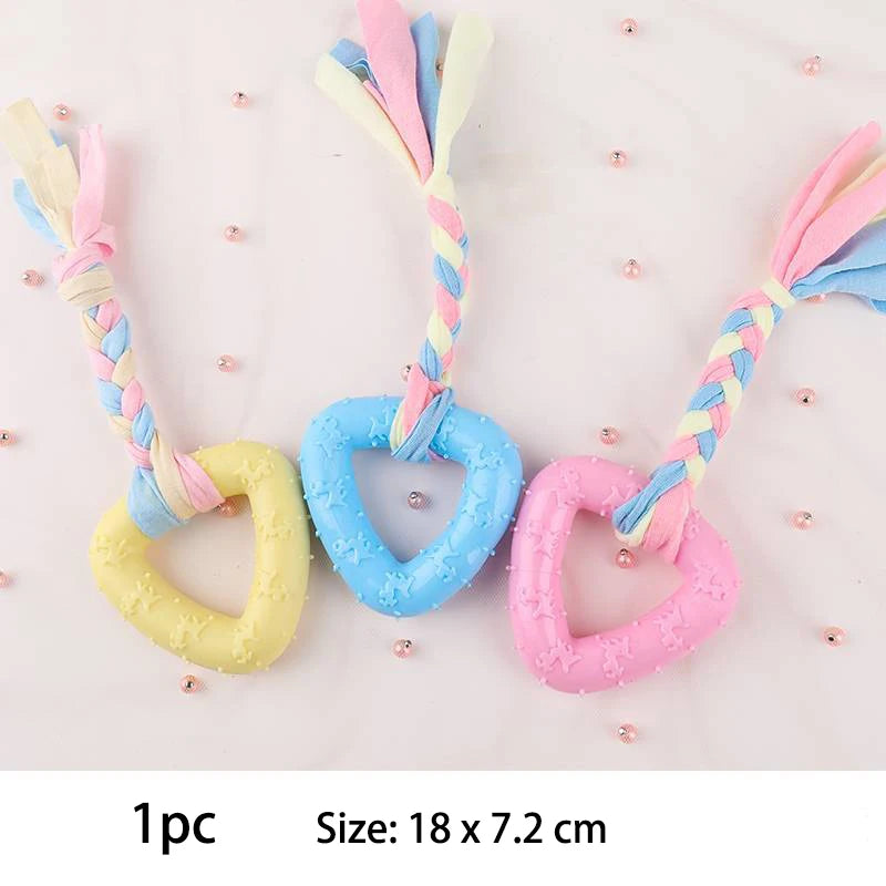 TPR Knot Chew Toy for Small Dogs – Bite-Resistant Molar & Training Toy