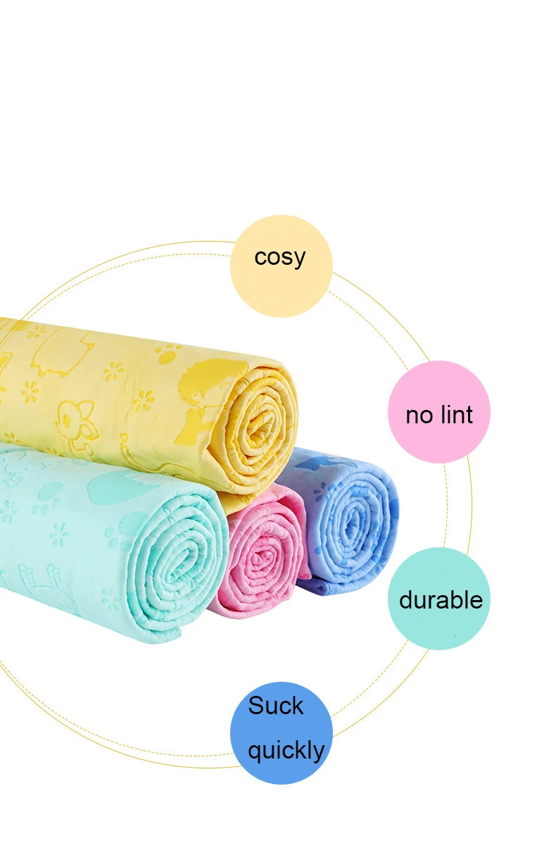 🛁 Super Absorbent Microfiber Pet Bath Towel – Quick-Drying Bathrobe for Dogs & Cats