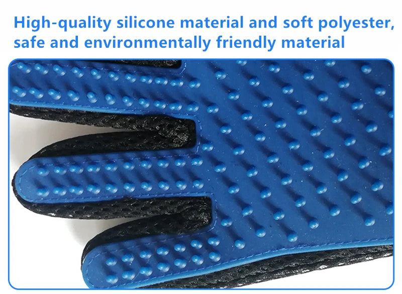 Pet Grooming Glove – Deshedding & Bath Brush Glove for Cats and Dogs