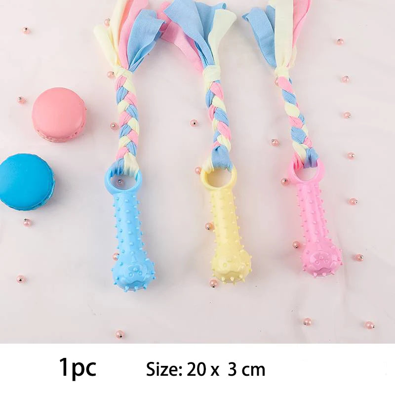 TPR Knot Chew Toy for Small Dogs – Bite-Resistant Molar & Training Toy