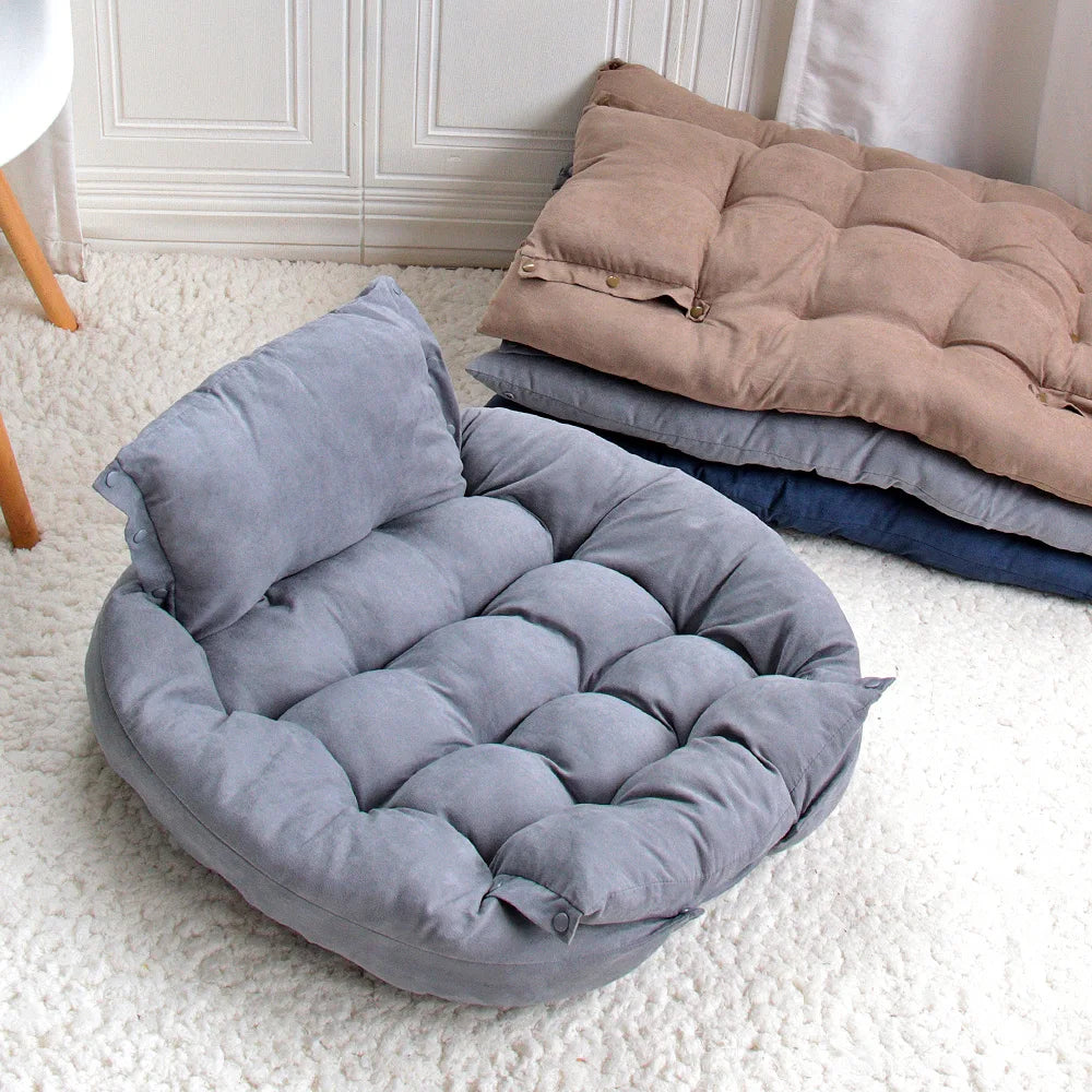 3-in-1 Multifunctional Dog & Cat Bed Mat – Convertible Pet Sofa, Sleeping Nest & Cushion for Winter