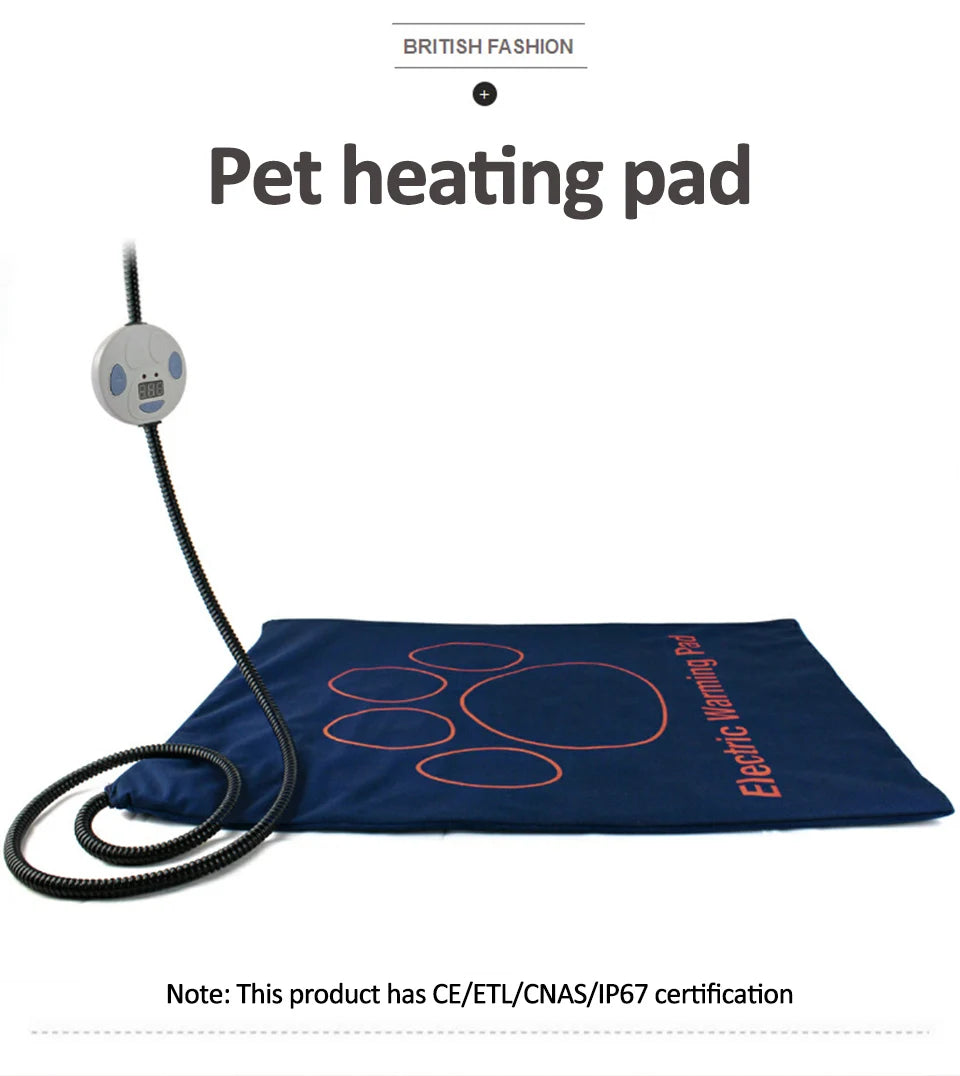 Waterproof Electric Pet Heating Pad – Adjustable Temperature Winter Warmer Blanket for Dogs & Cats