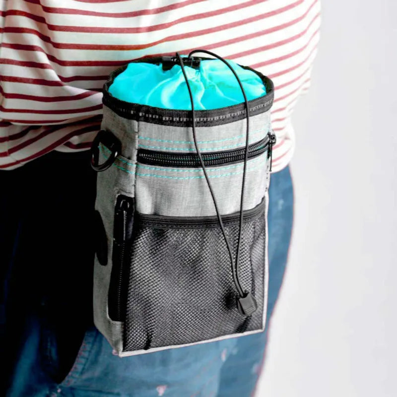Multi-Function Dog Treat Training Bag – Reflective Outdoor Pet Pouch with Poop Bag Dispenser & Adjustable Waist Belt