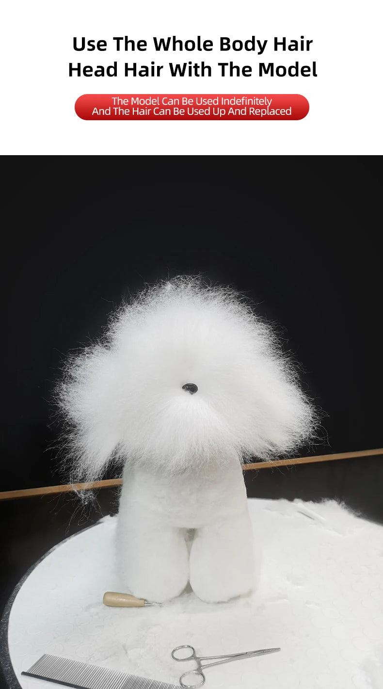 🐩 Pet Grooming Practice Model Dog – Full-Body Simulation Teddy with Realistic Synthetic Hair ✂️💇‍♀️