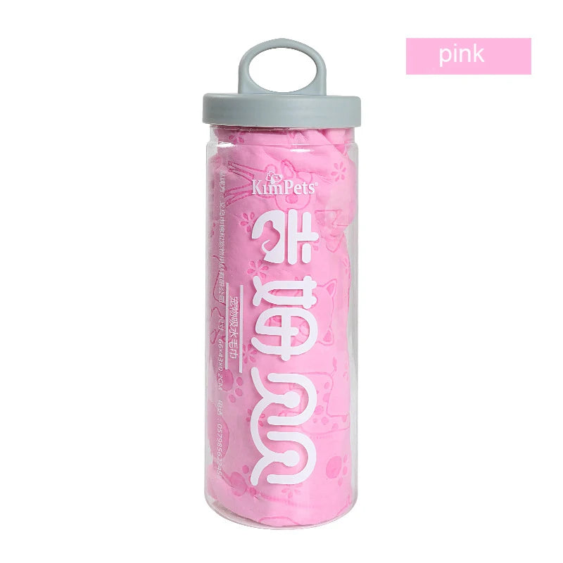 Synthetic Deerskin Pet Bath Towels – Quick-Drying, Lint-Free Towel with Storage Bucket