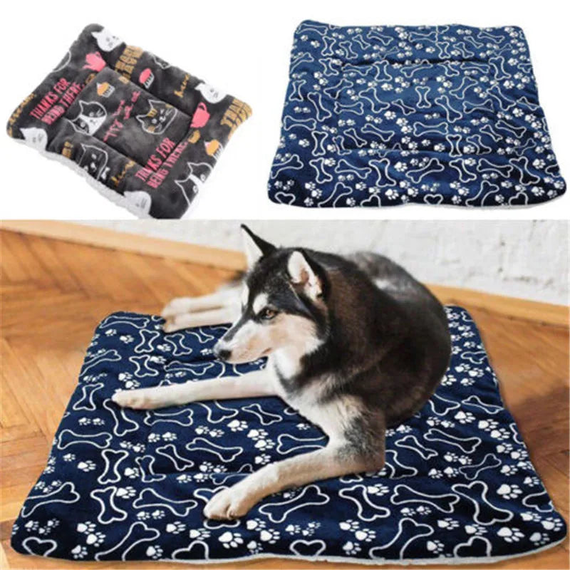 Large Pet Dog Puppy Cushion House – Soft Winter Warm Kennel Mat Blanket