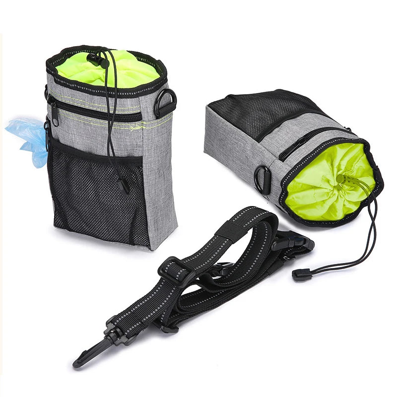 Multi-Function Dog Treat Training Bag – Reflective Outdoor Pet Pouch with Poop Bag Dispenser & Adjustable Waist Belt