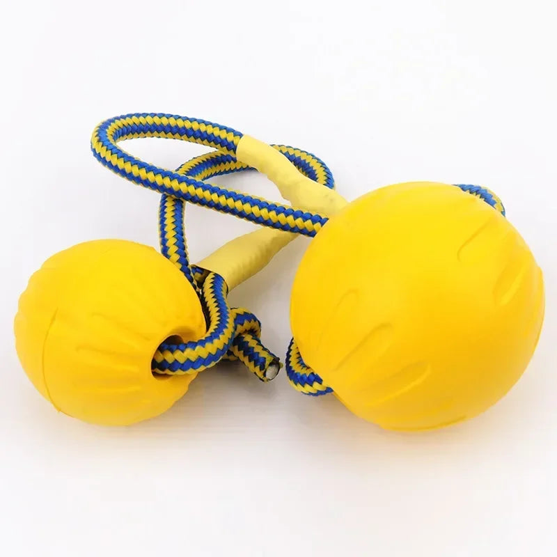Indestructible Chew Ring Toy – Bite-Resistant Rope Ball for Dogs
