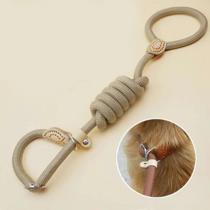 Heavy Duty Slip Rope Dog Leash – Braided Adjustable Training Lead with Loop Collar for Medium & Large Dogs