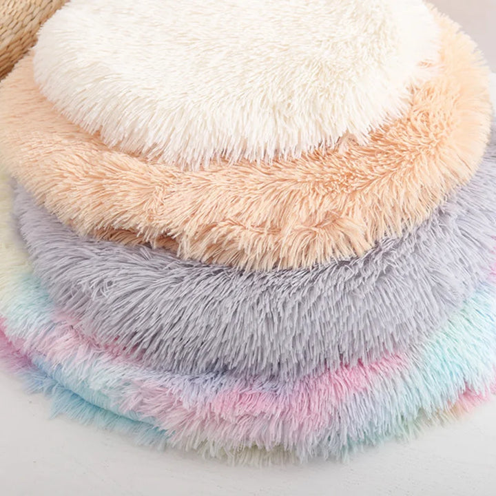 Soft Plush Round Cat Bed Mat – Cozy Fleece Sleeping Cushion for Cats & Small Dogs