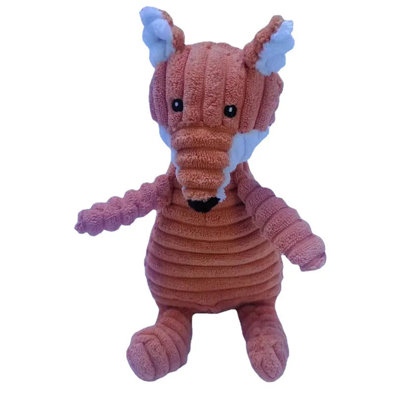 Donkey Plush Squeaky Dog Toy – Corduroy Chew & Training Toy for Puppies