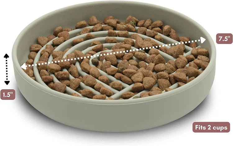 Slow Feeder Pet Bowl – Anti-Slip & Anti-Choking for Cats & Puppies 🐾🍽️