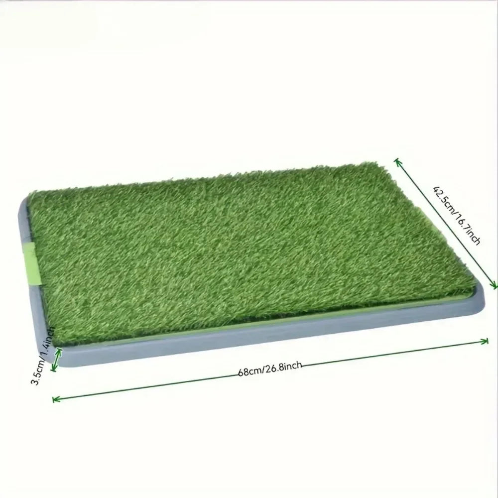Artificial Grass Dog Potty Pad – Large Removable Pet Toilet with Anti-Splash Tray for Indoor Puppy Training