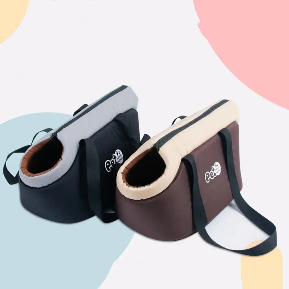 Soft-Sided Pet Carrier Bag – Breathable Travel Tote with Adjustable Strap & Interior Pad for Cats and Small Dogs