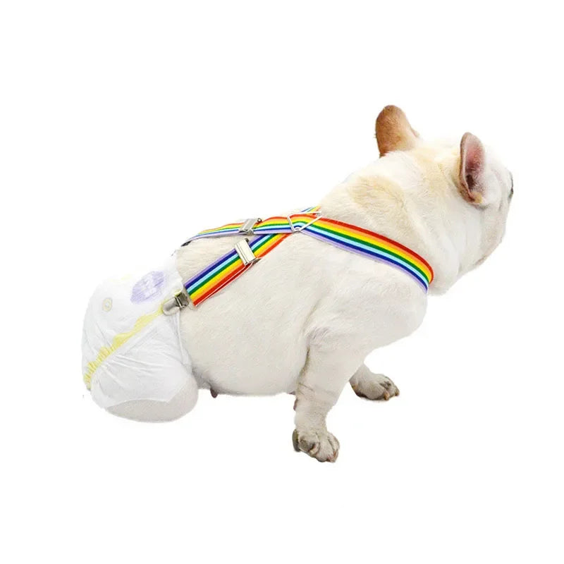 Dog Diaper Suspenders 🐾 Adjustable Non-Slip Pet Nappy & Belly Band Holder
