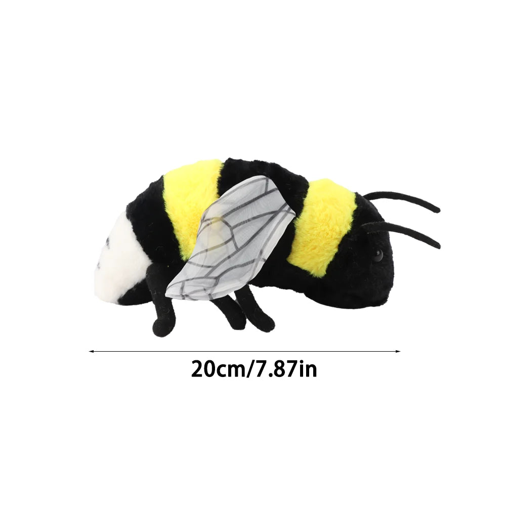 🐝 Lifelike Bee Plush Toy – Soft Stuffed Honeybee for Kids & Home Décor 🍯💛