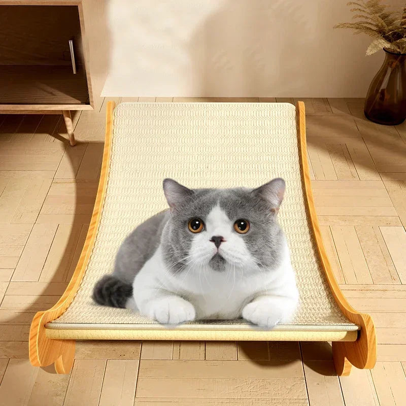 🐱 Wooden Cat Scratching Pad – Multifunction Cat Bed & Scratch Board