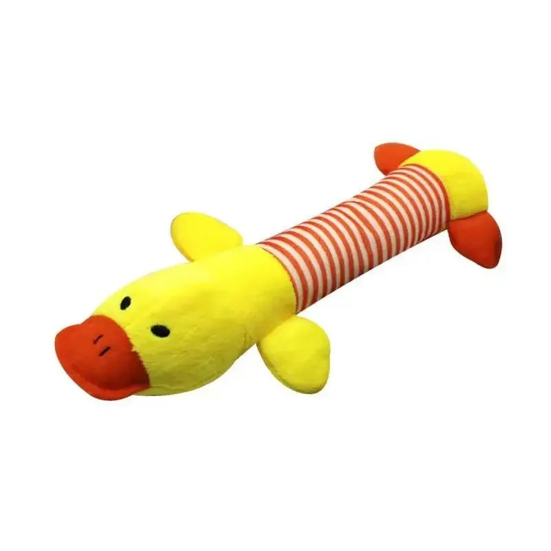 Duck Plush Dog Toy – No Stuffing, Soft Squeaker Fun 🦆🐾