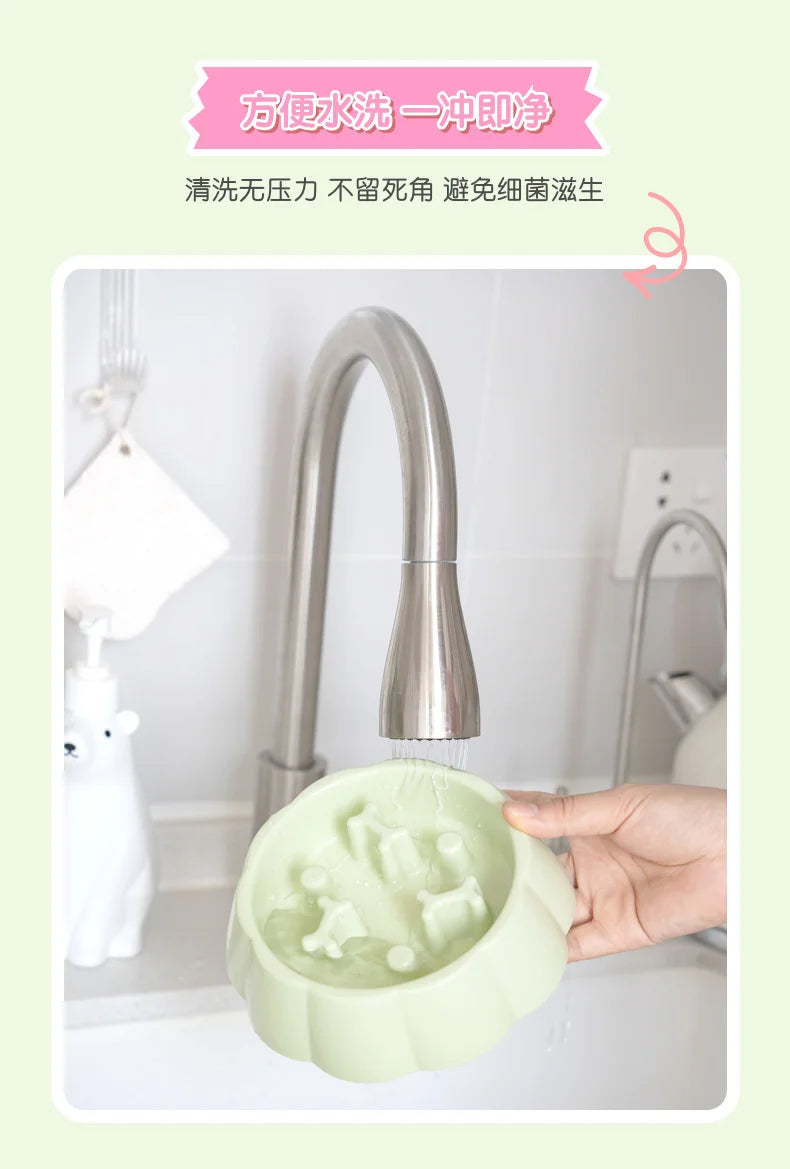 Colorful Slow Feeder Bowl for Cats & Dogs – Anti-Choking Puzzle Food Bowl for Anxiety Relief & Healthy Eating