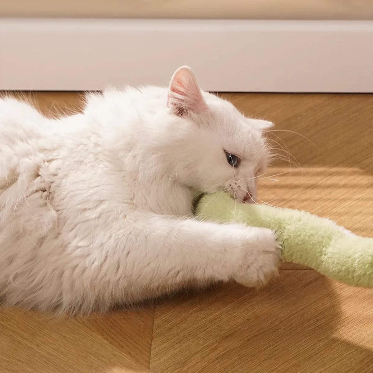 Chew-Proof Snake Cat Toy – Plush Feather Wand