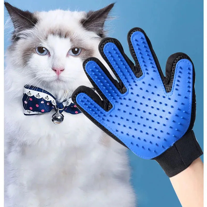 Pet Grooming Glove 🐾 Deshedding & Massage Brush for Dogs & Cats