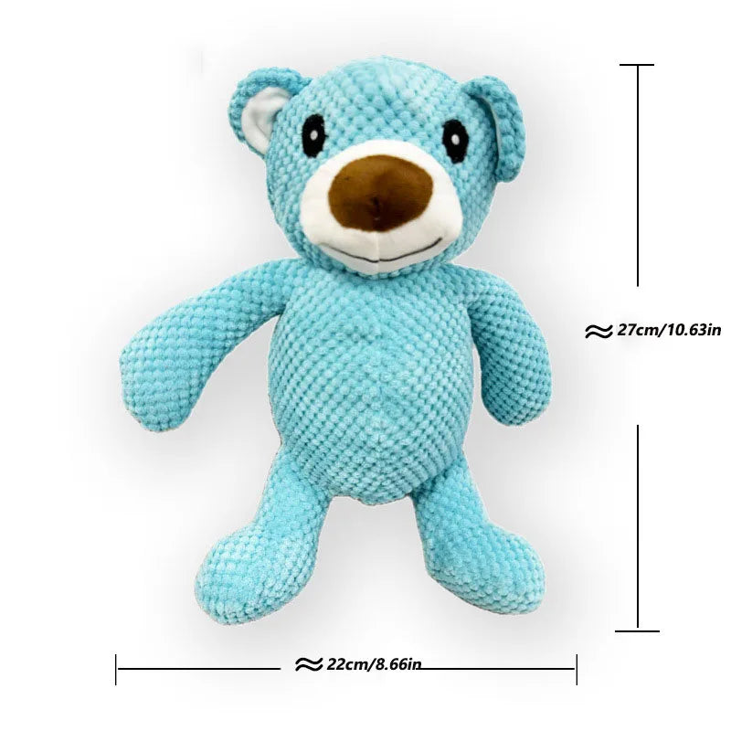Robust Bear Plush Dog Toy – Squeaky Interactive Play 🧸🐕