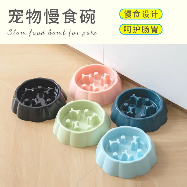 Colorful Slow Feeder Bowl for Cats & Dogs – Anti-Choking Puzzle Food Bowl for Anxiety Relief & Healthy Eating