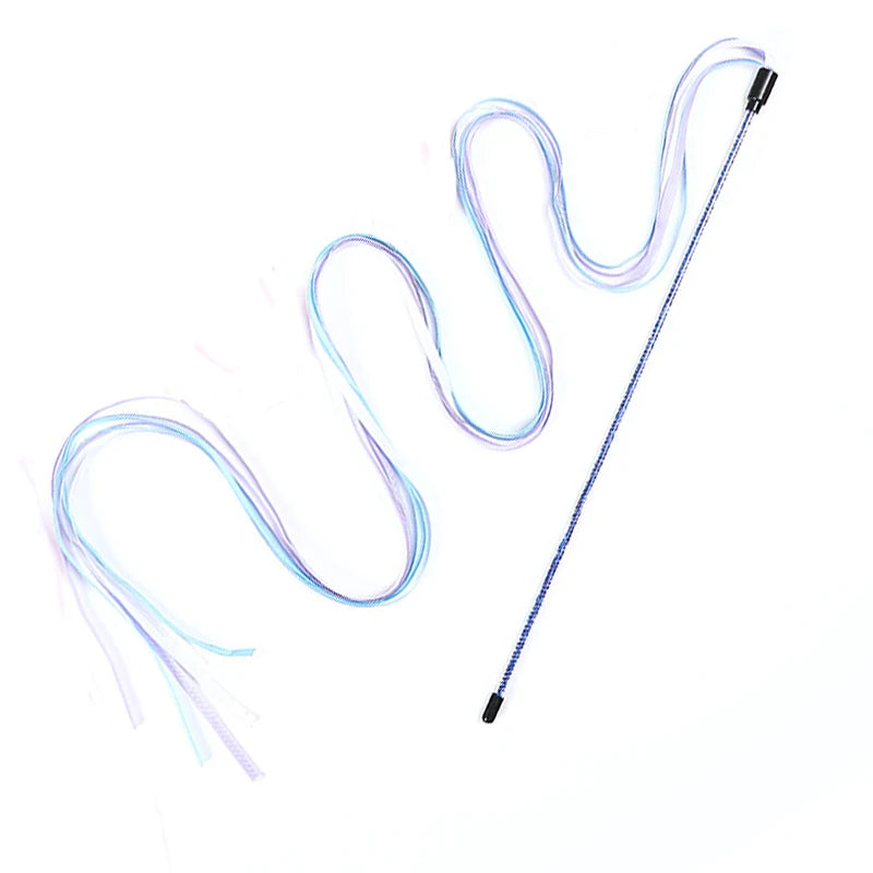 🐾 Cat Toy Interactive Teasing Rod – Rope Chase & Chew Wand for Kittens