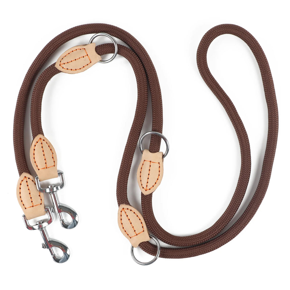 🐕‍🦺 210cm Multipurpose Adjustable Double Dog Leash – Hands-Free Luxury Nylon Leash for 2 Small/Medium Dogs