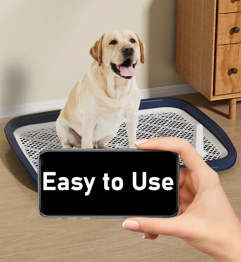 Extra Large Dog Toilet Tray – Splash-Proof, Reusable & Easy-to-Clean Indoor Pet Potty Training Pad Holder