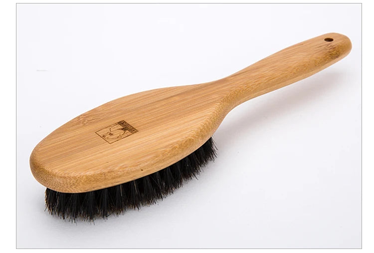 Truelove Pig Hair Pet Brush TLK21131 – Bamboo Wood Grooming Comb for Dogs & Cats