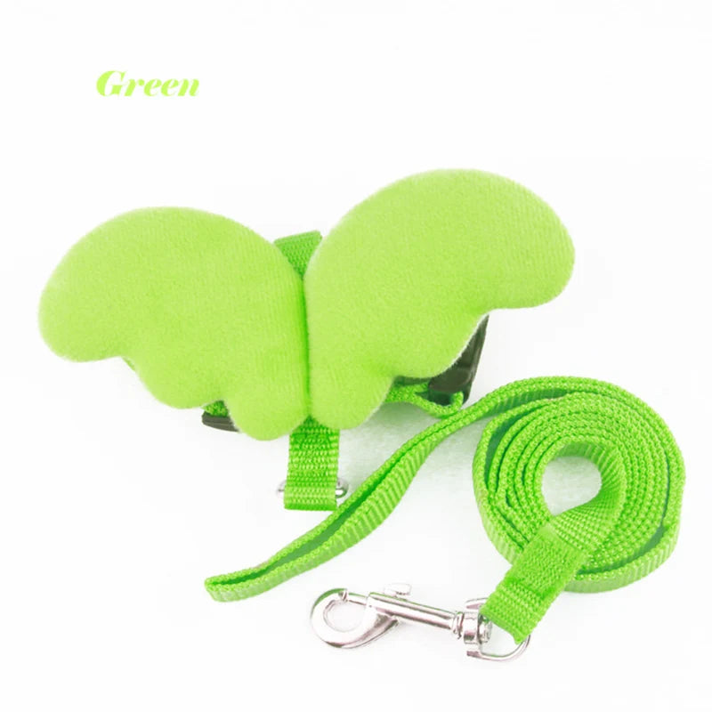 Angel Wings Pet Harness & Leash Set – Cute Lead for Cats, Puppies & Rabbits