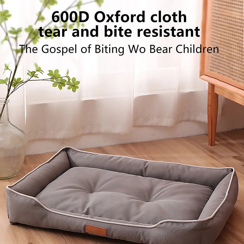 Waterproof Dog Bed – All-Season Oxford Fabric Pet Bed with Thickened PP Cotton Filling