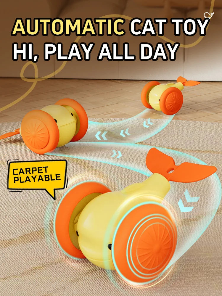 Interactive Electric Whale Cat Toy – Automatic Teaser Car with Obstacle Avoidance for Kittens