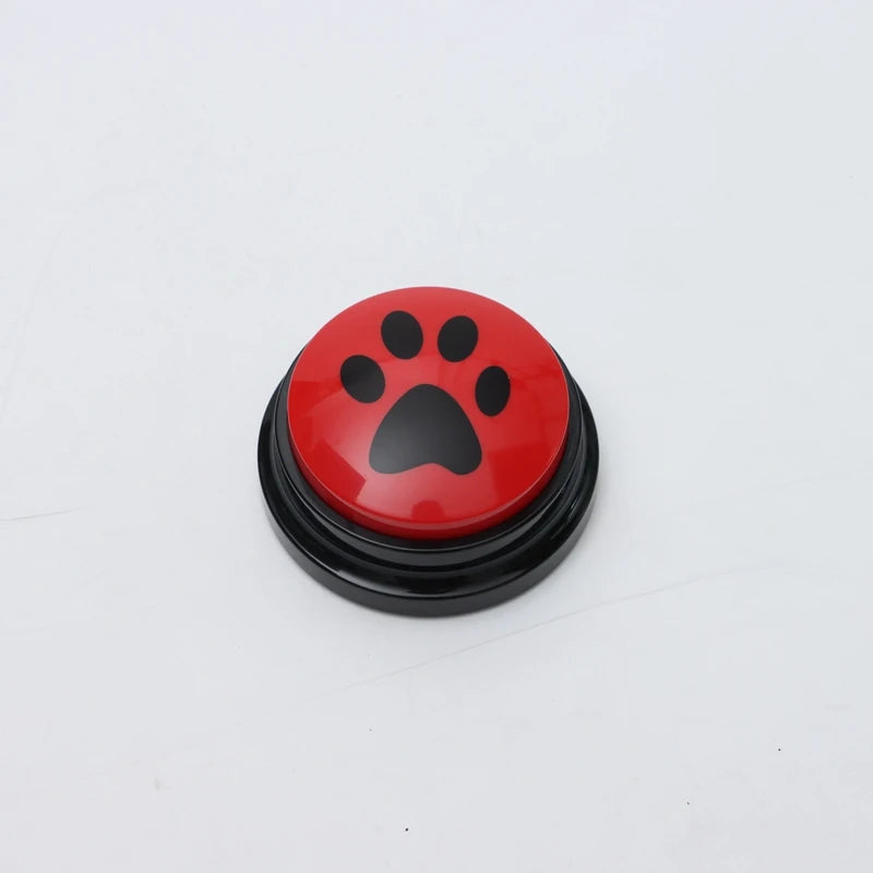 🎤 Pet Communication Button – Recordable Talking Training Toy with Cute Claw Print Design 🐾💡