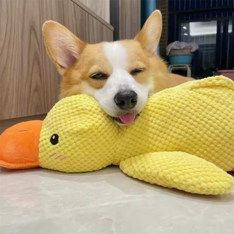 Stomping Duck Plush Dog Toy – Bite-Resistant Chew Toy for Large Dogs