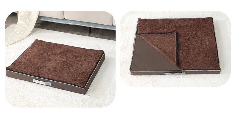 Large Elastic Sponge Dog Bed – All-Season Washable Pet Sofa Mat for Medium & Large Dogs, Cat Cushion Nest with Non-Slip Base