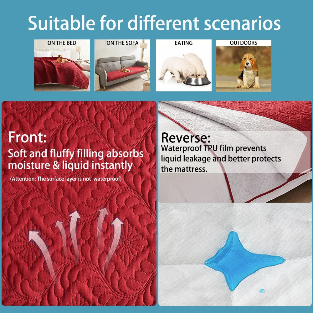 Anti-Leaking & Non-Slip Dog Bed Cover: