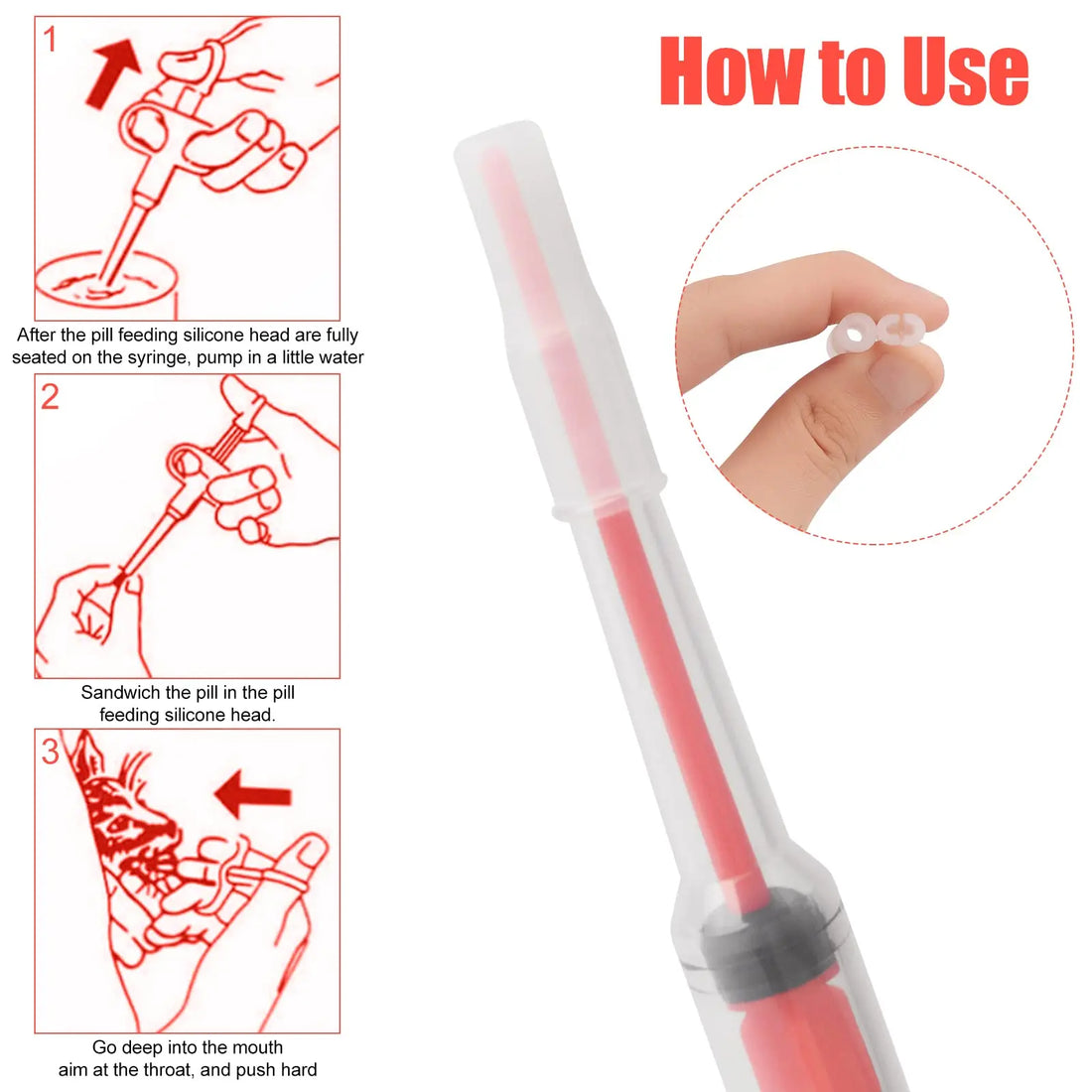 Silicone Pet Medicine Feeder – Tablet & Liquid Dispenser for Dogs & Cats