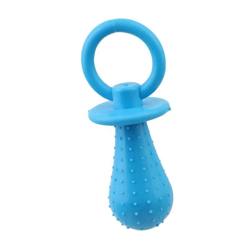 Pet Rubber Pacifier Dog Toy – Interactive Chew Toy for Puppies & Small Dogs, Elastic Rubber Soother for Teeth Cleaning & Play