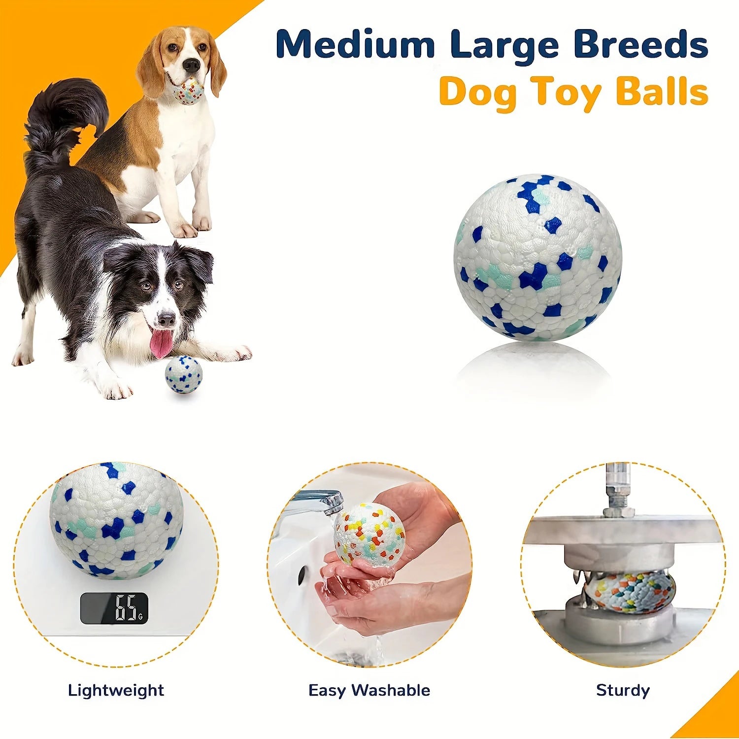 Durable Chew Ball for Dogs – Interactive Teeth-Cleaning Toy