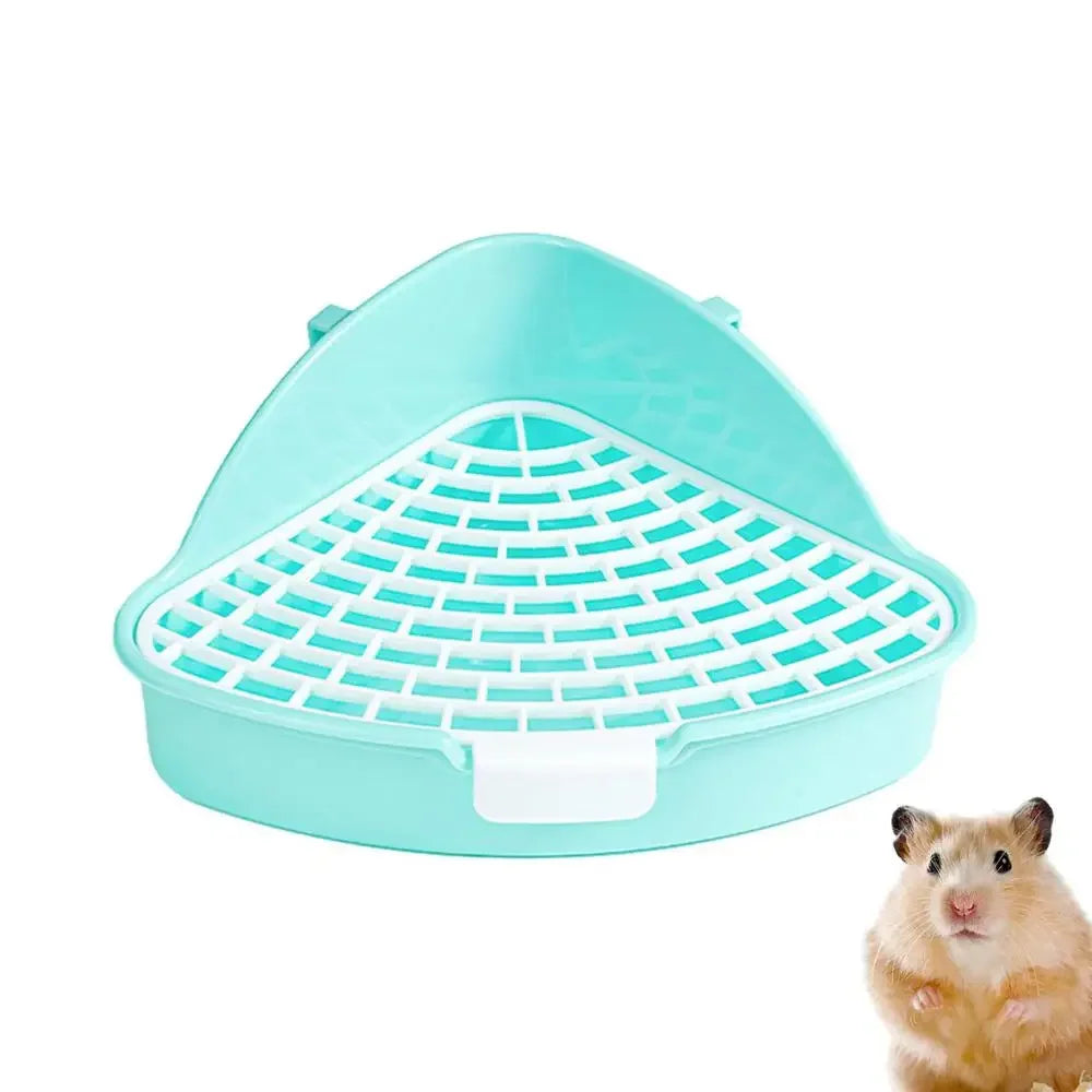 Triangle Corner Litter Box – Small Animal Potty Trainer for Cat, Guinea Pig, Rabbit, Hamster & Other Small Pets
