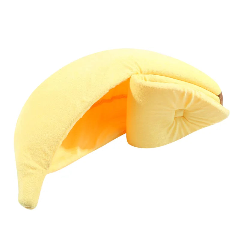 Funny Banana Cat Bed – Cozy, Cute, Warm & Portable Cat House and Dog Cushion