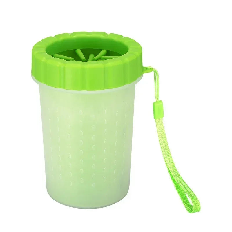 Portable Pet Foot Washing Cup – Automatic Dog & Cat Paw Cleaner with Soft Silicone Brush