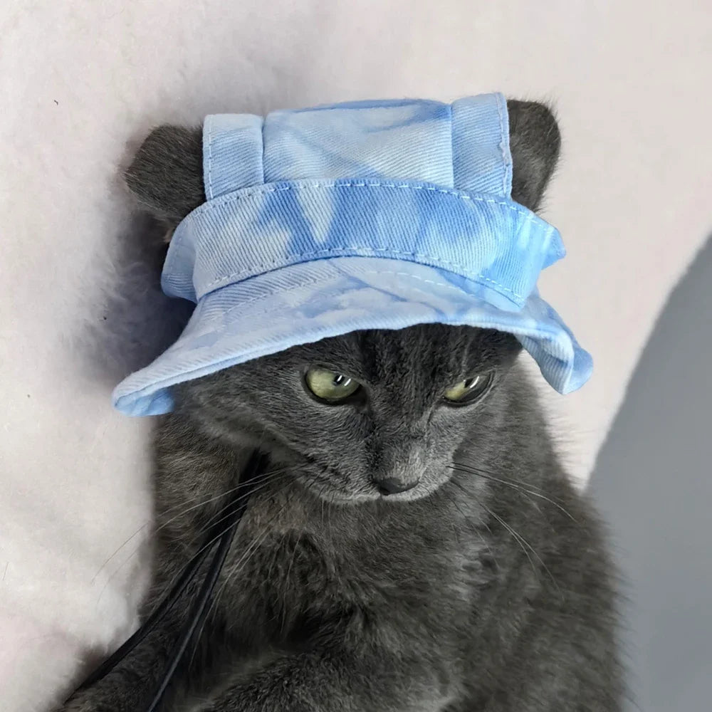 Adjustable Pet Baseball Cap with Ear Holes – Summer Sun Hat for Small & Medium Dogs and Cats